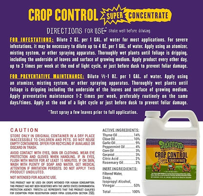 Trifecta Crop Control Super Concentrate All-in-One Natural Pesticide, Fungicide, Miticide, Insecticide, Help Defeat Spider Mites, Powdery Mildew, Botrytis, Mold and More on Plants 32 OZ