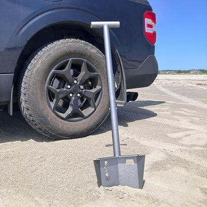 DMOS Nomad Shovel - 2-Piece Collapsible Lightweight Aluminum Shovel for Camping, Overlanding, Survival, Military, Hunting, & Off-Road Use - Silver - Regular