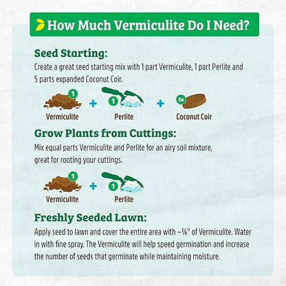 Back to The Roots 100% Organic Vermiculite (24 qt Value Pack) | Made in The USA | Premium Nutrition for Indoor and Outdoor Plants