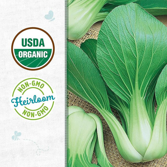 Back to The Roots 100% Organic Seed Packet - Bok Choy 'White Stem' 500mg