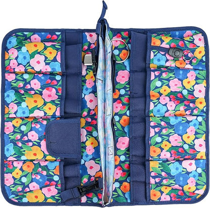 MELOTOUGH Bucket Caddy Organizer Bucket Tool Organizer for Garden Tools Fit 3.5 to 5 Gallon Bucket (Blue Flower)