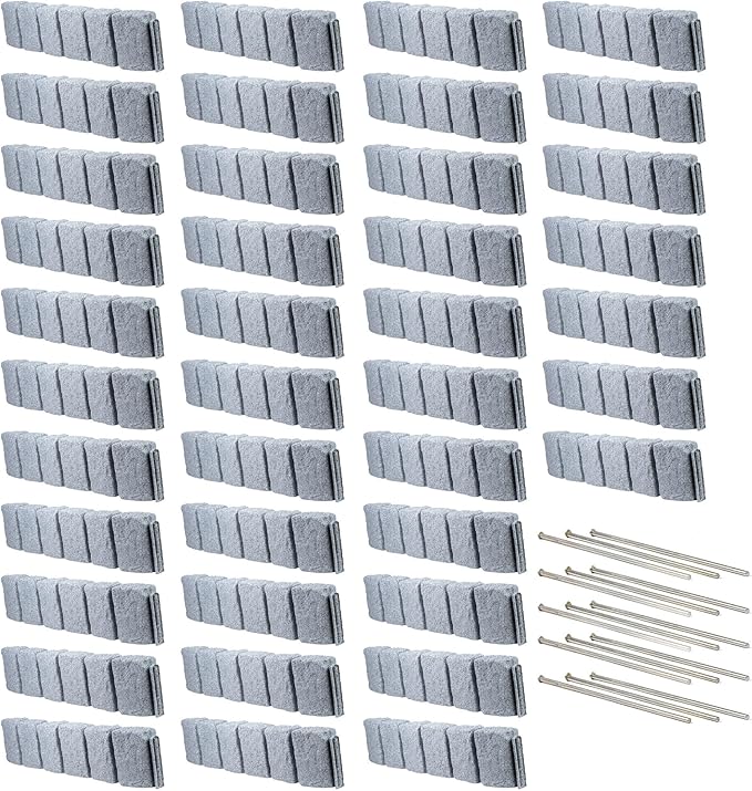 Beuta Landscape Edging | Garden Edging Border | Faux Stone Block XL for Lawn Edging, Flower Beds & Yard Edging – 40 Pack | Each Section Has 6 Blocks 48" L x 4" W x 9.5" H | 120 Spikes | Greystone