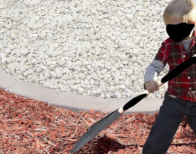 Leaf Rake, Grey Kid Size Leaf Collector, Bulk Pack Gardening Rake, 24-Pack Plastic Rakes with Wood Handle, by Superio