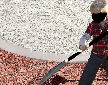 Leaf Rake, Grey Kid Size Leaf Collector, Bulk Pack Gardening Rake, 24-Pack Plastic Rakes with Wood Handle, by Superio