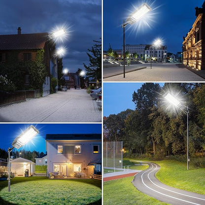 4‑Pack Solar Street Light, Super Bright LED Solar Powered Street Lamps with Motion Sensor, Dusk to Dawn, IP67 Waterproof for Yard, Garden, Parking Lot, Driveway, Farm