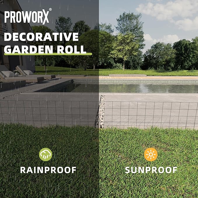 Decorative Garden Fence Border Rolls, Total 14 in x 40 ft 2 Pack Metal Folding Flat Wire Fencing for Yard, Black PVC Coated Outdoor Patio Landscape Flower Bed Edging