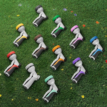 RESTMO Garden Hose Nozzle, Heavy Duty Metal Water Hose Nozzle with 7 Adjustable Spray Patterns, High Pressure Hand Sprayer with Flow Control for Watering Plants & Lawns, Washing Cars & Pets