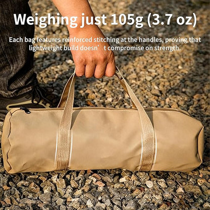 Waterproof Camping Gear Tool Bag - Roll Up Tool Organizer for Camping & Hiking - Portable Canvas Tool Tote with Multiple Compartments | Bushcraft Gear Storage (Green (length 42* 15cm in diameter))