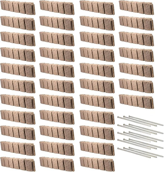 Beuta Landscape Edging | Garden Edging Border | Faux Stone Block XL for Lawn Edging, Flower Beds & Yard Edging – 40 Pack | Each Section Has 6 Blocks 48" L x 4" W x 9.5" H | 120 Spikes | Sandstone