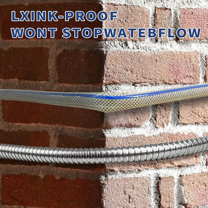 Metal Garden Hose 75FT Heavy Duty Lightweight 304 with Brass Nozzle,Durable Fittings,No Kink & Tangle,Puncture Resistant,Easy to Use & Store for RV,Outdoor, Yard,Ligh (75ft)