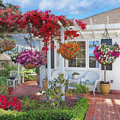 Halatool 6PCS 8 Inch Coconut Liners - 100% Natural Coco Fiber Round Liners for Planters, Flowers, Vegetables