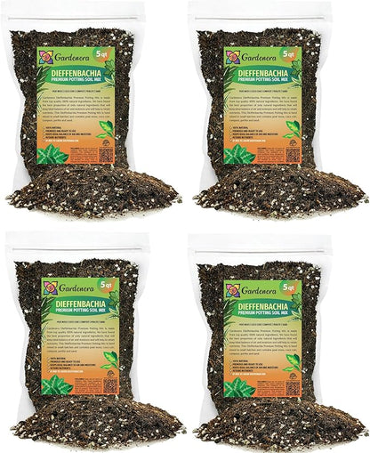 GARDENERA Superior Potting Soil Mix for Dieffenbachia - Perfect Balance of Nutrients, Drainage, and Aeration for Optimal Growth (20 Quart)