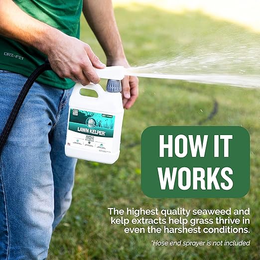Turf Titan Lawn Kelper – Lawn & Plant Fertilizer - Liquid Fertilizer with Seaweed Kelp Extract for Lush, Greener Grass - Non-Toxic Seaweed Fertilizer