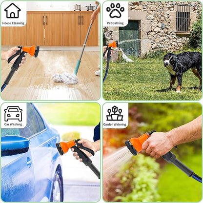 75 FT Garden Hose, Flexible No Kink Heavy Duty Garden Water Hose Flex Copper Bullet Collapsible Washer Rubber Hose 5/8" Soft Lightweight Outdoor Waterhose Manguera Para Jardin