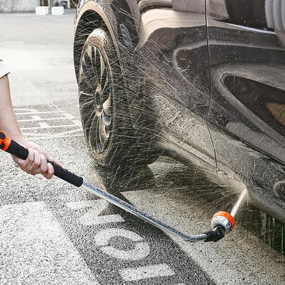 VEVOR Watering Wand, 36-Inch Extra Long Heavy Duty Garden Hose Wand with 8 Spray Patterns & 180° Swivel Head, Long Hose Nozzle Sprayer with on/off Thumb Control, Ideal for Hanging Baskets