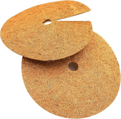 Coconut Fiber Mulch Rings for Winter Plant Protection Coconut Fibers Mulch Ring for Shrubs Against Cold Frost Wind, 4PCS 11.7inches/30cm Diameter