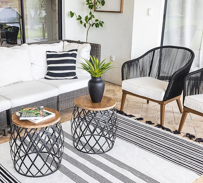 Succulents and Vase Black Textured Ceramic 10.5 Inch with Faux Aloe Plant 19 Inch Vases for Centerpieces Home Decor with Faux Aloevera Leaf Agave Plant in Decorative Vase for Entryway Decor