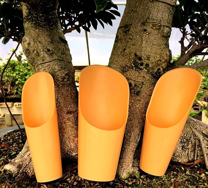Plastic Soil Scoopers by Tinyroots - Set of 3 Soil Scoop Set, Used by Kaikou School of Bonsai Since 1987