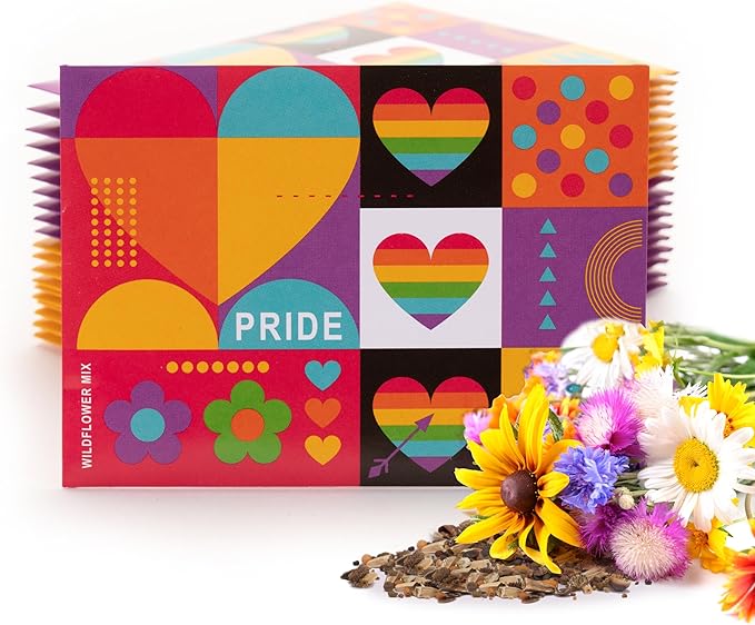 Pride - 25 Wildflower Packets for Planting - Celebrate Love & Show Your Pride - Garden Seeds to Grow Live Plants - Bentley Co.