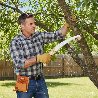 Jameson HS-13TE-WH 13" Tri-Cut Hand Saw with Wood Handle – Professional-Grade Pruning Saw for Clean, Precise Cuts