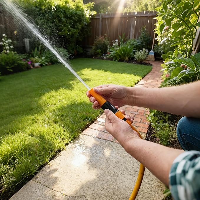 Garden Hose Connectors Fitting Set Hose Pipe Quick Connector Inlet Adapter for Reels and Carts, Water Connection, Hosepipe Fitting Fits 1/2 & 3/4 Inch Universal Tap (4 Fitting, 1 Waterstop)