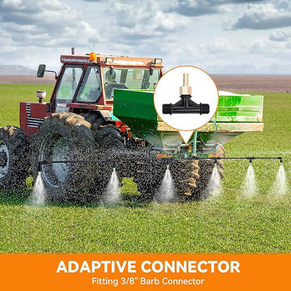 6-Nozzle Poly Boom Wand with 3/8" Brass Fitting, 7.5 Ft. ATV sprayer Boom, Wide-Coverage Agricultural & Lawn Spray Attachment for Tractors/UTVs (Fiberglass Wand)