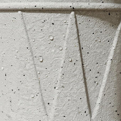 23.6" Tall Plastic Urn Planters for Outdoor Plants with Drainage Holes & Trophy Design, Set of 2 Heavy-Duty Classic Indoor Large Flower Pots, Outdoor Planters for Porch/Home/Garden, Grey