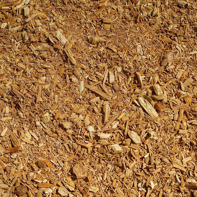 Premium Gold Wood Mulch for Landscaping, Gardens, Lawns, Potting Media, and Potted Plants (1 CF - 28 L - 30 QTS)