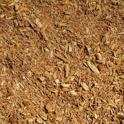 Premium Gold Wood Mulch for Landscaping, Gardens, Lawns, Potting Media, and Potted Plants (1 CF - 28 L - 30 QTS)