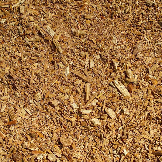 Premium Gold Wood Mulch for Landscaping, Gardens, Lawns, Potting Media, and Potted Plants (1 CF - 28 L - 30 QTS)