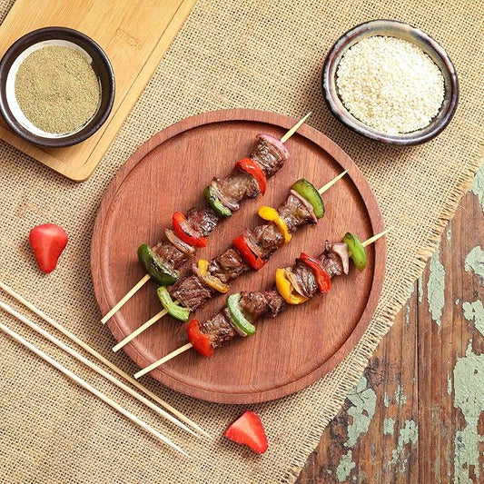 1000 PCS Bamboo Skewers, 10 Inch Wooden Skewer for Appetizers, Fruit, Kebabs, Grilling Barbecue, Mini Burger, Sausage, Cocktail Picks for Drinks, Long Toothpicks, Food Sticks Natural, Kitchen Gadget