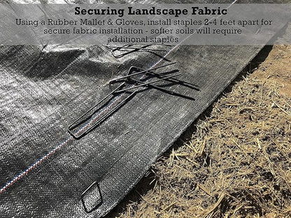 Sandbaggy Landscape Fabric Kit - Includes 3 ft by 300 ft Fabric + 200 Landscape Staples - Trusted by Farmers Across The US