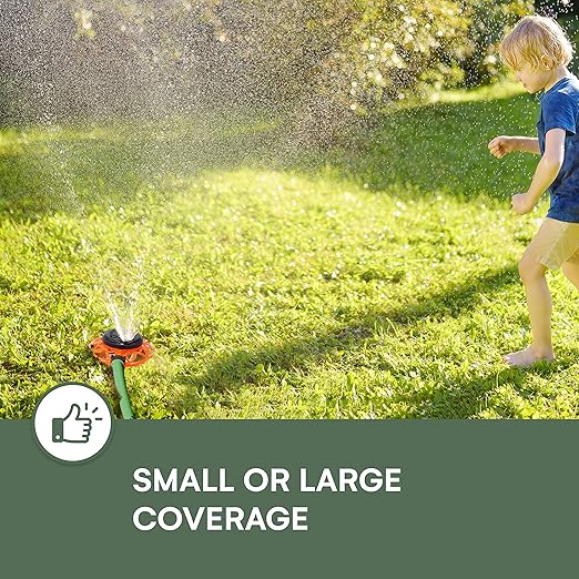 Garden Sprinklers, Small Yard Water Sprinkler, Heavy Duty with Metal Base, Outdoor, Circular Lawn Sprinkler Kit