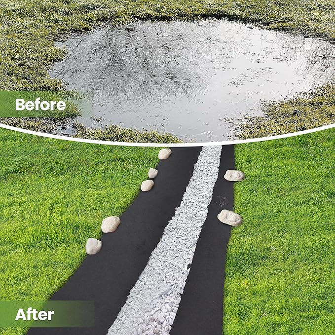 Professional 8oz Geotextile Weed Barrier Fabric - Heavy Duty Landscape Fabric for Gardening, Landscaping, Weed Fabric, Eco Friendly (3x100ft,Non Woven)