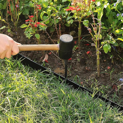 Gardzen 1.5" x 20' Landscape Edging Kit, Garden Edging Coil Comes with 24 Pcs Spikes, No Dig Lawn Border Design