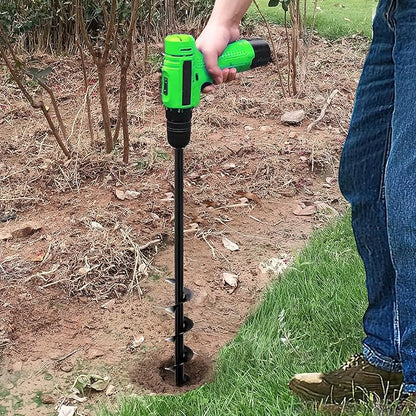 SYITCUN Auger Drill Bit for Planting - 3"X36" Heavy-Duty Garden Auger Spiral Drill Bit - Bulb Planter Tool - 3/8" Hex Drive Drill